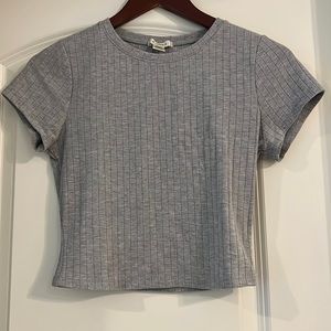 Bozollo grey crop top size medium